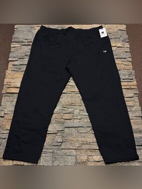 NEW Champion Fleece Sweatpants Mens 4XL 4X Elastic Waist Black Pockets Gym NWT